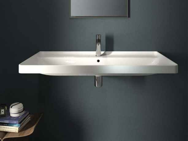 Раковина HATRIA CANALGRANDE Y1EL01 подвесная с одним отверстием с переливом цвет белый