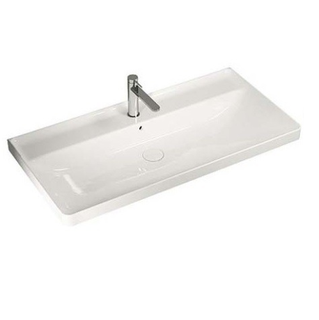 Раковина HATRIA CANALGRANDE Y1EL01 подвесная с одним отверстием с переливом цвет белый