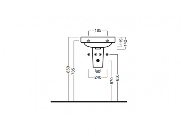 Полупьедестал HATRIA DAYTIME YXCQ01 подвесной цвет белый
