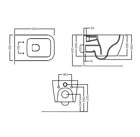 Унитаз HATRIA TECNA Y9DJ01 подвесной цвет белый