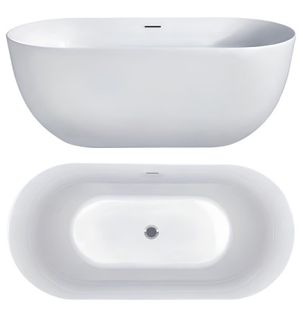 Ванна HATRIA  Y7AX25 напольная отдельностоящая 170x78x60 со сливом-переливом цвет белый матовый