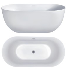 Ванна HATRIA  Y7AX25 напольная отдельностоящая 170x78x60 со сливом-переливом цвет белый матовый