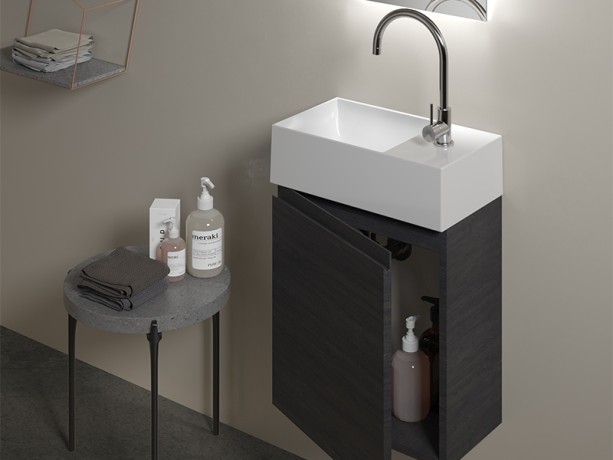 Раковина HATRIA Bahia 13 BH0450250011TS0 подвесная или на тумбу без отверстия с переливом цвет белый