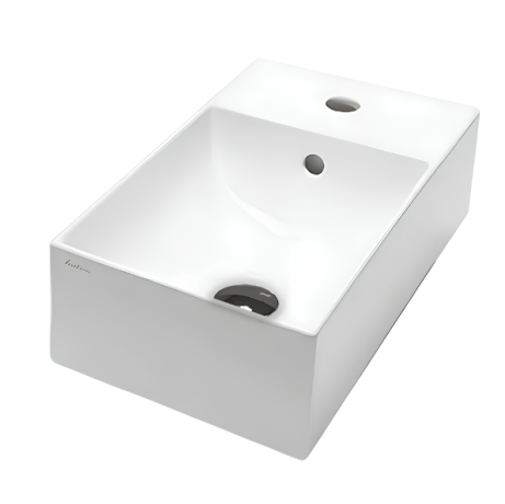 Раковина HATRIA Bahia 13 BH0450250011TS0 подвесная или на тумбу без отверстия с переливом цвет белый