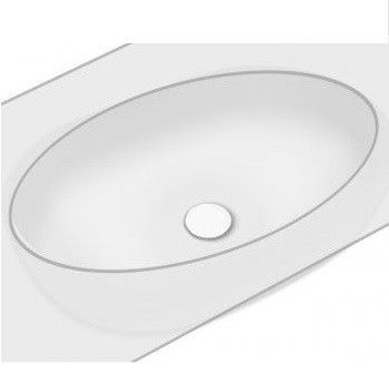 Раковина HATRIA HAPPY HOUR Y8AQ01 встраиваемая снизу без отверстия без перелива цвет белый