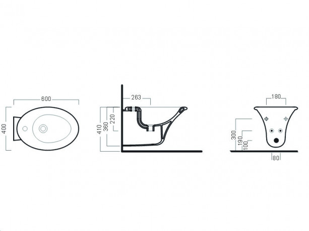 Биде HATRIA SCULTURE Y0BF01 подвесное цвет белый