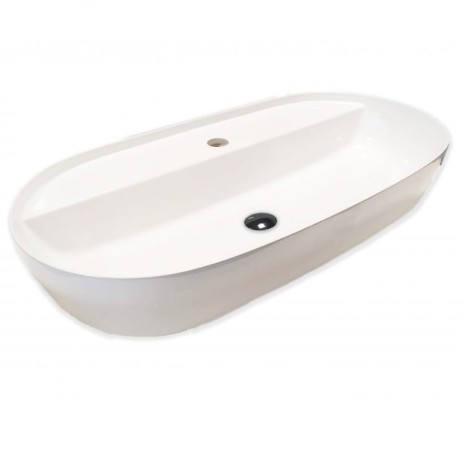 Раковина HATRIA HAPPY HOUR Y8AP01 накладная с одним отверстием без перелива цвет белый