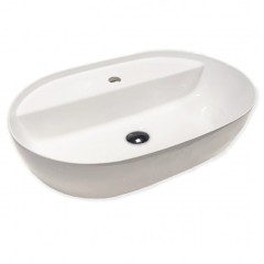 Раковина HATRIA HAPPY HOUR Y8AM01 накладная с одним отверстием без перелива цвет белый