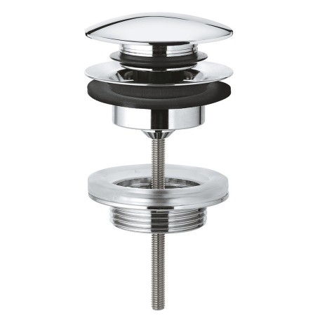 Донный клапан GEROMIN PTA push open цвет хром