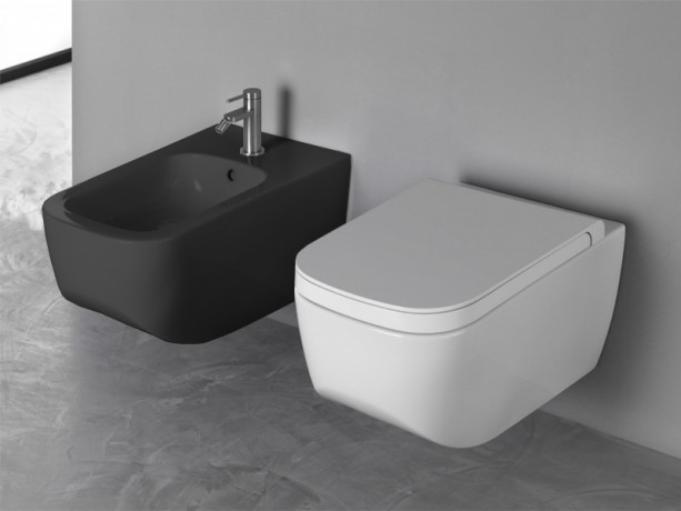 Биде HATRIA NEXT A0Y1F202 подвесное цвет черный матовый