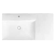 Раковина HATRIA Bahia 13 BHD800465011TS0 подвесная или на тумбу с одним отверстием с переливом цвет белый