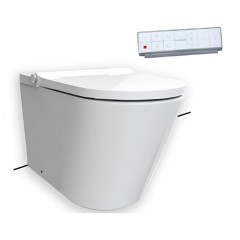 Унитаз HATRIA H-SMART Y9D401 напольный приставной  безободковый с крышкой-биде цвет белый