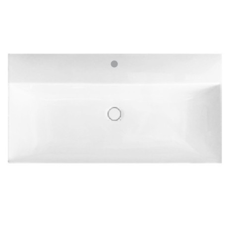 Раковина HATRIA Bahia 13 BH1000465011TS0 подвесная или на тумбу с одним отверстием с переливом цвет белый