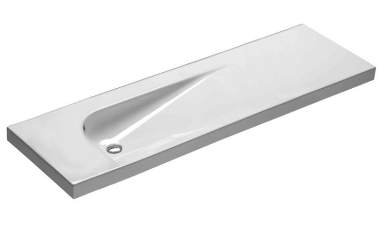 Раковина HATRIA GRANDANGOLO Y0V801 подвесная или на тумбу без отверстия с переливом цвет белый