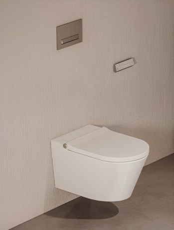 Унитаз HATRIA H-SMART Y9D301 подвесной безободковый с крышкой-биде цвет белый