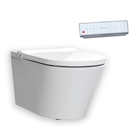 Унитаз HATRIA H-SMART Y9D301 подвесной безободковый с крышкой-биде цвет белый