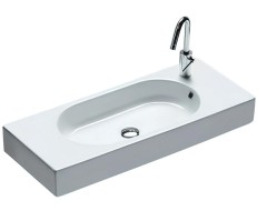 Раковина HATRIA AREA Y0Q901 подвесная или на тумбу с одним отверстием цвет белый