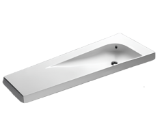 Раковина HATRIA GRANDANGOLO Y0V001 подвесная или на тумбу без отверстия с переливом цвет белый