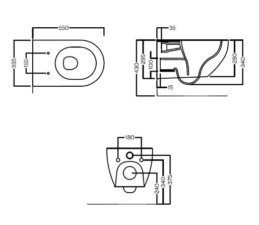 Унитаз HATRIA CENTRICA A0Y9DE07 подвесной безободковый слив Vortex цвет цемент матовый