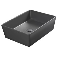 Раковина HATRIA HAPPY HOUR A0Y1VH08 накладная без отверстия без перелива цвет антрацит