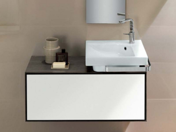 Раковина HATRIA GRANDANGOLO YXES01 подвесная или накладная с одним отверстием с переливом цвет белый