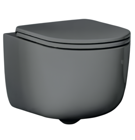 Унитаз HATRIA FUTURA A0Y9BA08 подвесной безободковый слив Vortex цвет антрацит матовый
