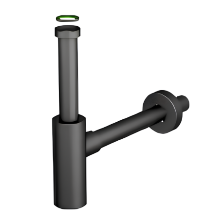 Сифон HATRIA 01Y7AS02 для раковины цвет черный матовый