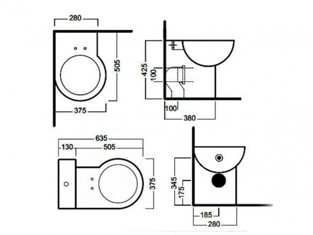Унитаз HATRIA YOU&ME YXZ601 напольный угловой слив универсальный цвет белый