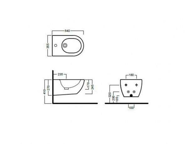 Биде HATRIA Fusion A0Y1D908 подвесное цвет антрацит