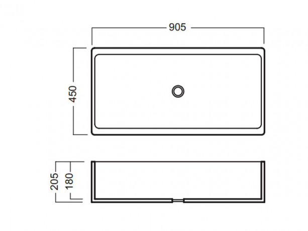 Раковина HATRIA SPECIALS YN0401 подвесная хозяйственная без отверстия без перелива цвет белый