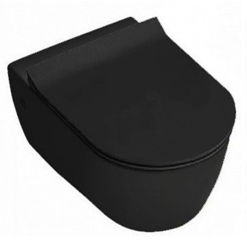 Унитаз HATRIA Fusion A0Y1CC02 подвесной безободковый цвет черный матовый