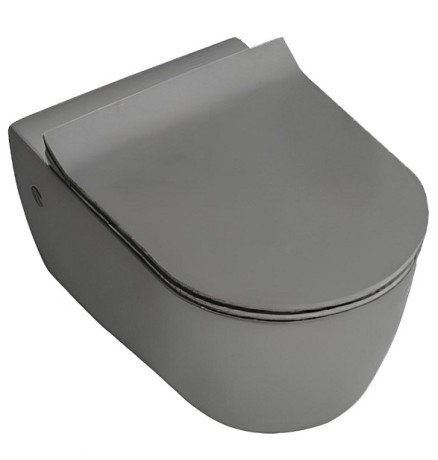 Унитаз HATRIA Fusion A0Y1CC08 подвесной безободковый цвет антрацит