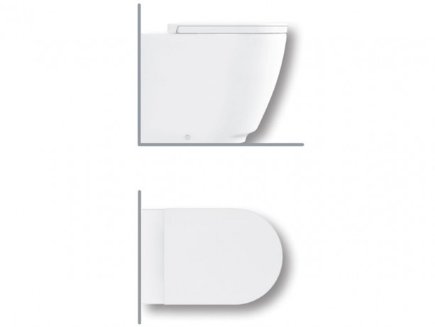 Унитаз HATRIA Fusion A0Y1ZA25 напольный безободковый слив универсальный цвет белый матовый