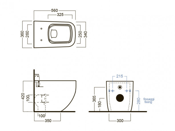 Унитаз HATRIA NEXT Y3AY01 напольный слив универсальный цвет белый