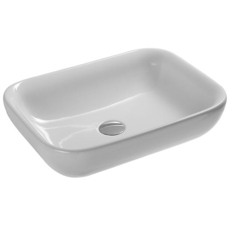 Раковина HATRIA HAPPY HOUR Y0QQ01 накладная без отверстия без перелива цвет белый