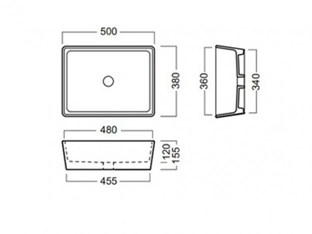 Раковина HATRIA HAPPY HOUR YXSQ01 встраиваемая снизу без отверстия без перелива цвет белый