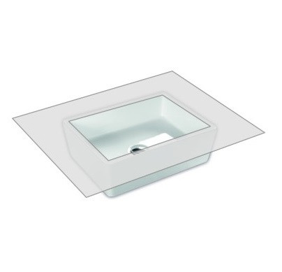 Раковина HATRIA HAPPY HOUR YXSQ01 встраиваемая снизу без отверстия без перелива цвет белый