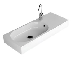 Раковина HATRIA AREA YXEQ01 накладная с одним отверстием с переливом цвет белый