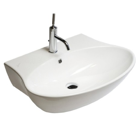 Раковина HATRIA NIDO Y0QX01 подвесная с одним отверстием с переливом цвет белый