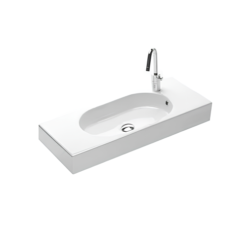 Раковина HATRIA AREA Y0QB01 подвесная или на тумбу с одним отверстием цвет белый