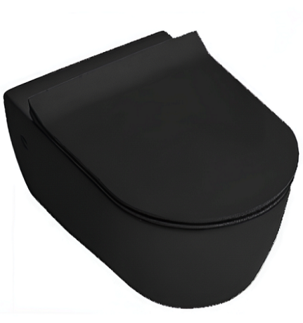 Унитаз HATRIA Fusion A1Y1CC02 подвесной безободковый цвет черный матовый