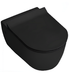 Унитаз HATRIA Fusion A1Y1CC02 подвесной безободковый цвет черный матовый
