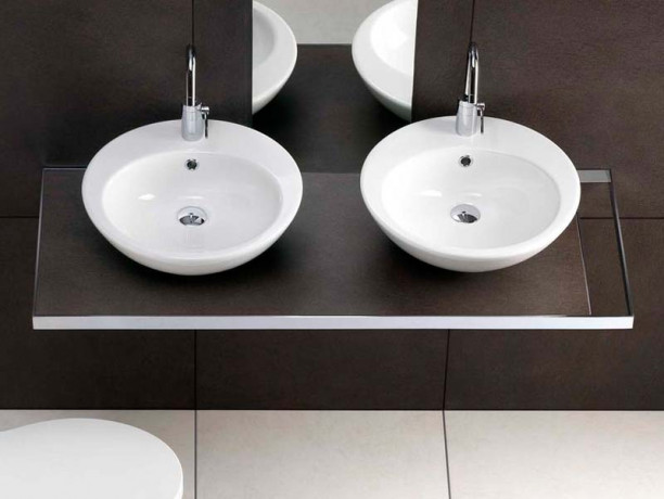 Раковина HATRIA HAPPY HOUR Y0M601 накладная с одним отверстием с переливом цвет белый