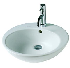 Раковина HATRIA HAPPY HOUR Y0M601 накладная с одним отверстием с переливом цвет белый