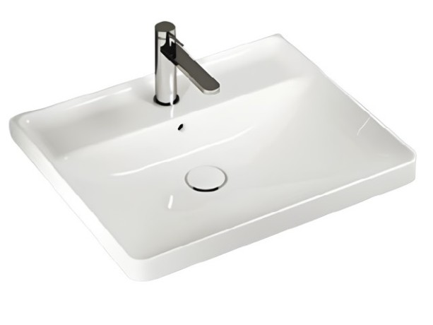 Раковина HATRIA CANALGRANDE Y1EJ01 подвесная с одним отверстием с переливом цвет белый