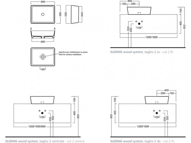 Раковина HATRIA HAPPY HOUR Y1VH01 накладная без отверстия без перелива цвет белый