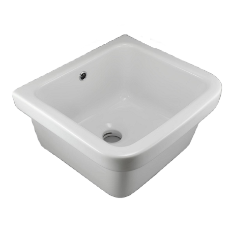 Раковина HATRIA SPECIALS YN0201 подвесная хозяйственная без отверстия с переливом цвет белый