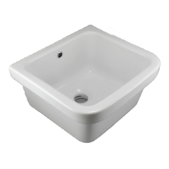 Раковина HATRIA SPECIALS YN0201 подвесная хозяйственная без отверстия с переливом цвет белый