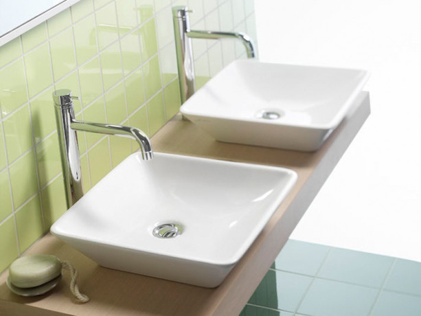 Раковина HATRIA HAPPY HOUR Y0QR01 накладная без отверстия без перелива цвет белый