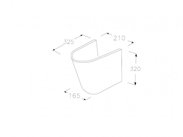 Полупьедестал HATRIA NIDO Y0R601 подвесной цвет белый
